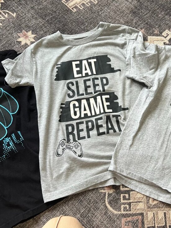 Other - Boys Gaming T-shirts Set of 3 GUC Size M Gray and Black